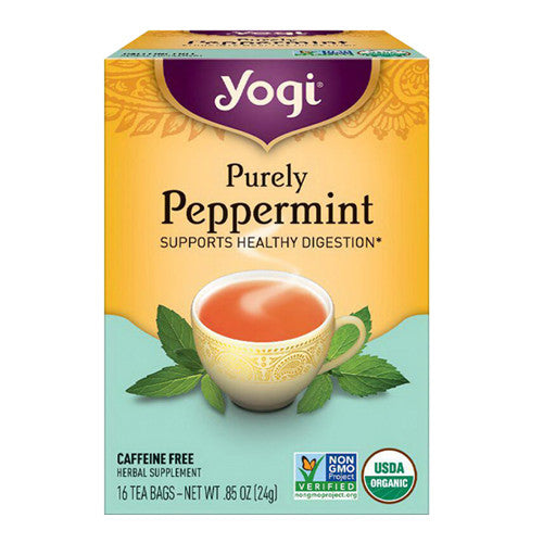 Yogi Purely Peppermint Herbal Supplement Tea Bags - 16 Ea